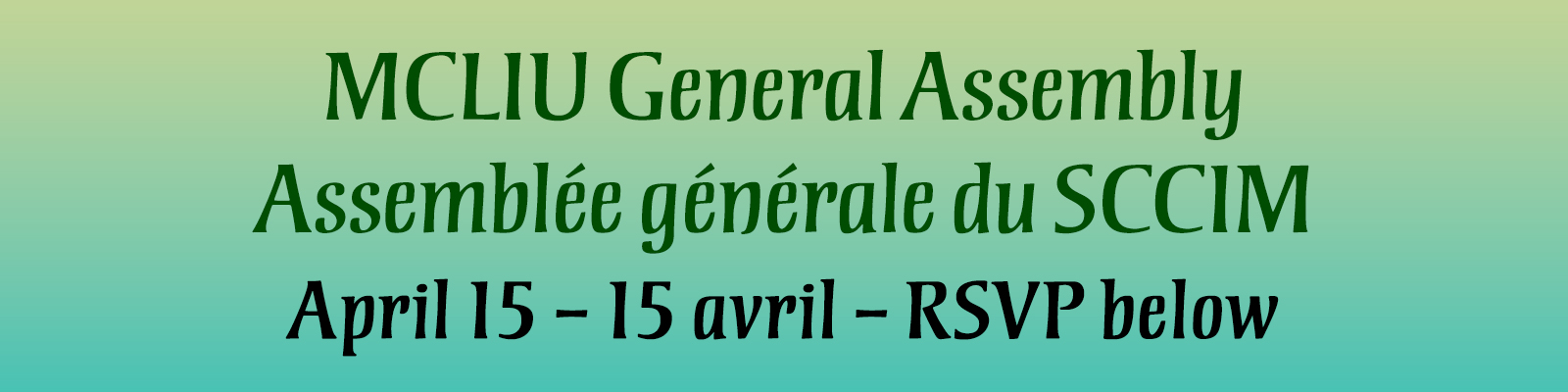 MCLIU General Assembly April 15